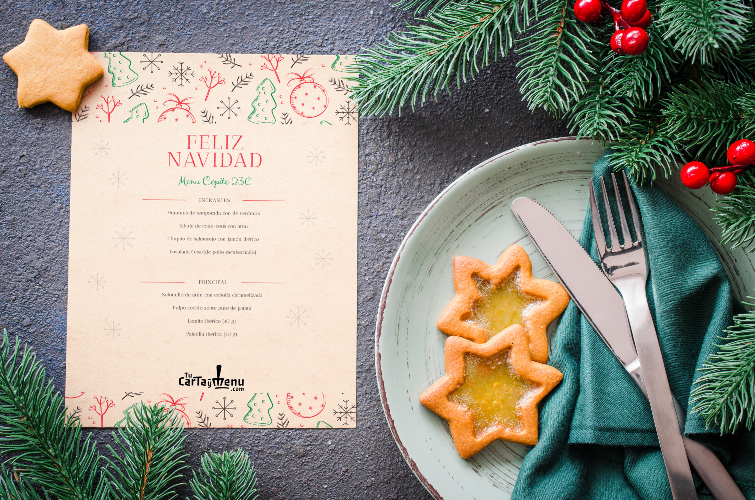 Navidad Copo A4 (1 cara)